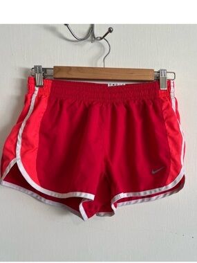 Nike dri fit 2 in 1 red colorblock running shorts compression short lined